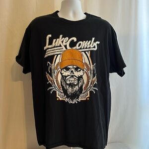 Gildan Men’s Size XL Black Short Sleeves Heavy Cotton Luke Combs Graphic T-shirt